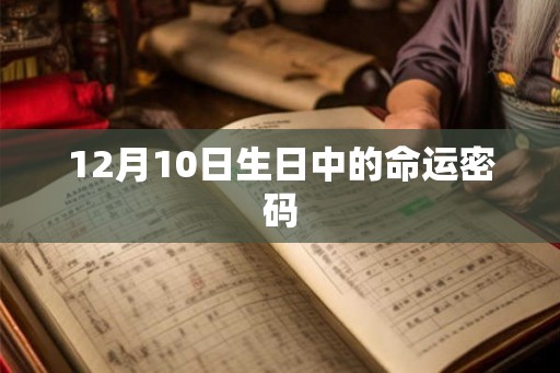 12月10日生日中的命运密码