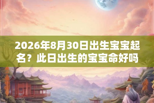 2026年8月30日出生宝宝起名？此日出生的宝宝命好吗？