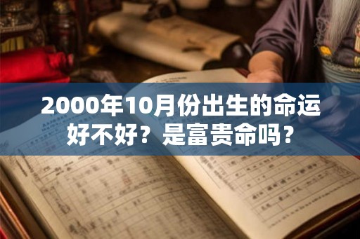 2000年10月份出生的命运好不好？是富贵命吗？