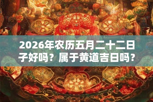 2026年农历五月二十二日子好吗？属于黄道吉日吗？
