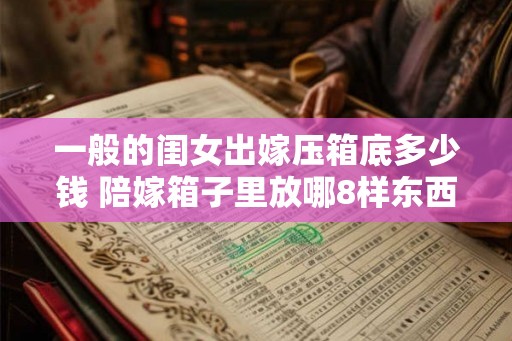 一般的闺女出嫁压箱底多少钱 陪嫁箱子里放哪8样东西
