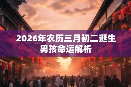 2026年农历三月初二诞生男孩命运解析