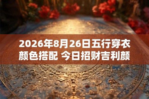 2026年8月26日五行穿衣颜色搭配 今日招财吉利颜色