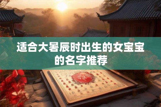 适合大暑辰时出生的女宝宝的名字推荐
