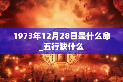 1973年12月28日是什么命_五行缺什么