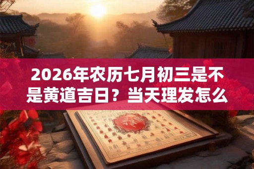 2026年农历七月初三是不是黄道吉日？当天理发怎么样？