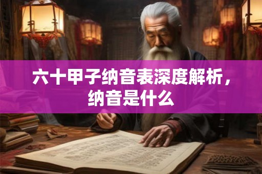 六十甲子纳音表深度解析，纳音是什么