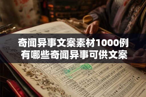 奇闻异事文案素材1000例 有哪些奇闻异事可供文案创作