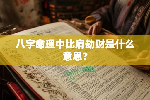 八字命理中比肩劫财是什么意思？