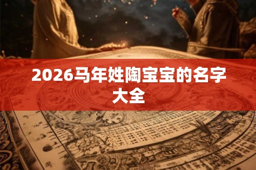 2026马年姓陶宝宝的名字大全