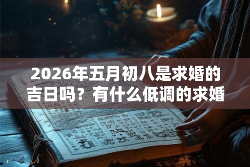 2026年五月初八是求婚的吉日吗？有什么低调的求婚方式？