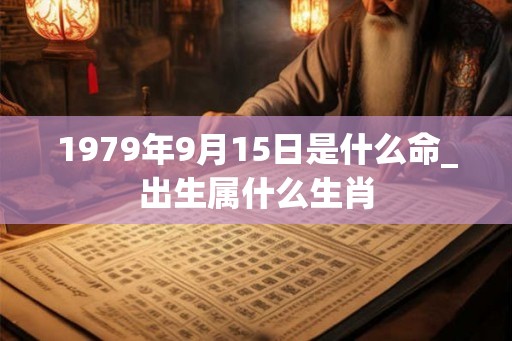 1979年9月15日是什么命_出生属什么生肖