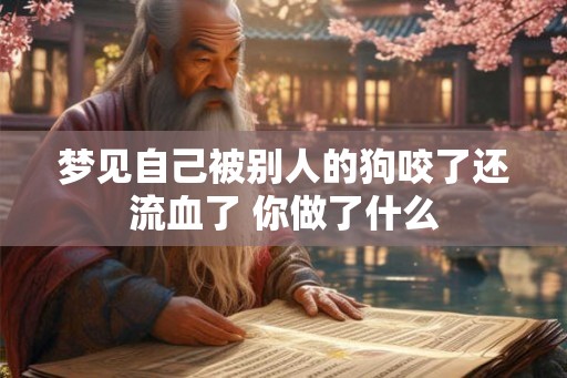 梦见自己被别人的狗咬了还流血了 你做了什么