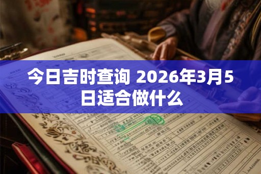 今日吉时查询 2026年3月5日适合做什么