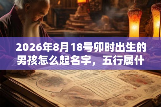 2026年8月18号卯时出生的男孩怎么起名字，五行属什么