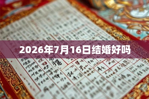 2026年7月16日结婚好吗