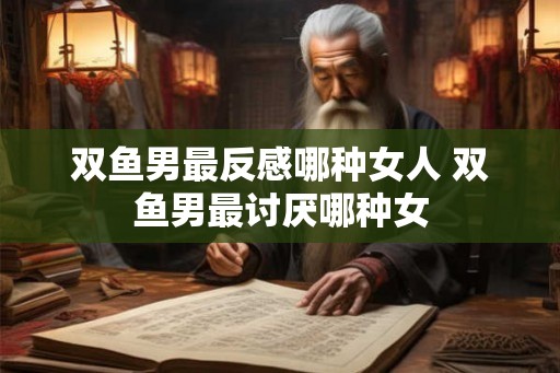 双鱼男最反感哪种女人 双鱼男最讨厌哪种女