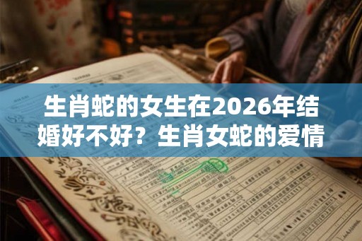 生肖蛇的女生在2026年结婚好不好？生肖女蛇的爱情观？