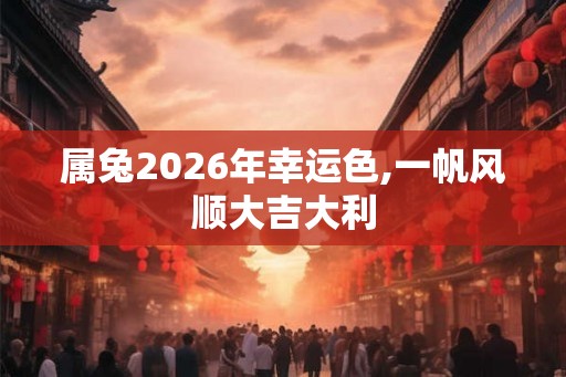 属兔2026年幸运色,一帆风顺大吉大利
