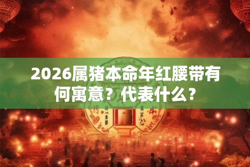 2026属猪本命年红腰带有何寓意？代表什么？