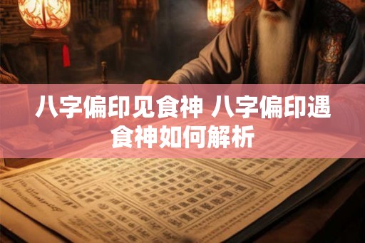 八字偏印见食神 八字偏印遇食神如何解析