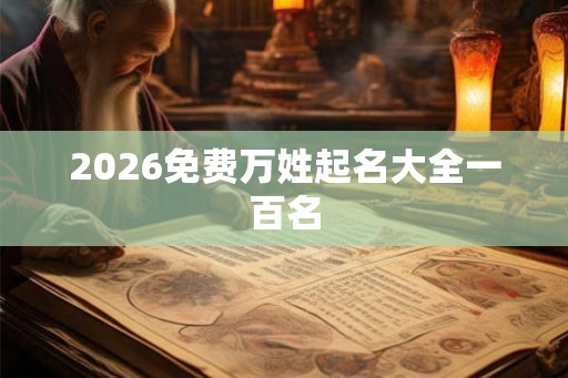 2026免费万姓起名大全一百名