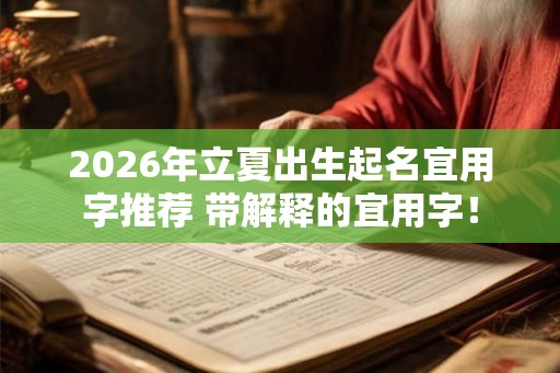 2026年立夏出生起名宜用字推荐 带解释的宜用字! 2026年立夏出生起名宜用字推荐 带解释的宜用字!