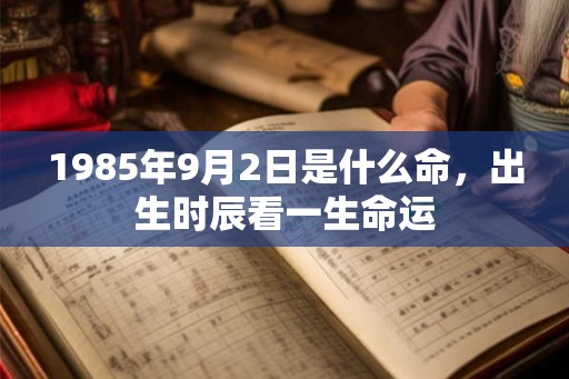 1985年9月2日是什么命，出生时辰看一生命运