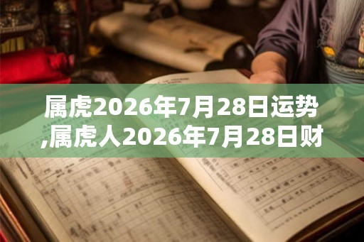 属虎2026年7月28日运势,属虎人2026年7月28日财运,生肖虎2026年7月28日运势