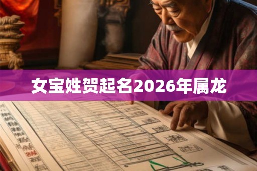 女宝姓贺起名2026年属龙