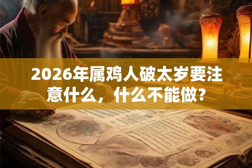 2026年属鸡人破太岁要注意什么,什么不能做? 2026年属鸡人破太岁要注意什么,什么不能做?