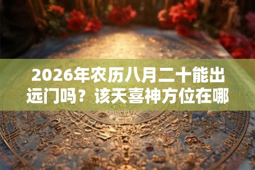 2026年农历八月二十能出远门吗?该天喜神方位在哪? 2026年农历八月二十能出远门吗?该天喜神方位在哪?