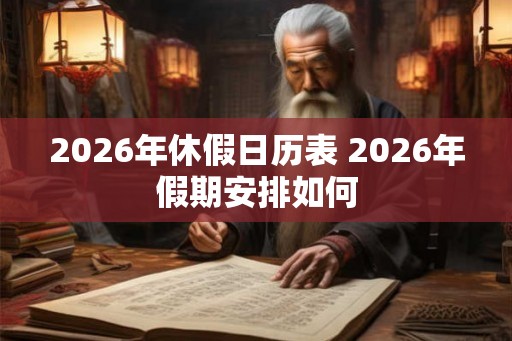 2026年休假日历表 2026年假期安排如何