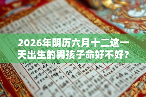 2026年阴历六月十二这一天出生的男孩子命好不好?运势咋样 2026年阴历六月十二这一天出生的男孩子命好不好?运势咋样