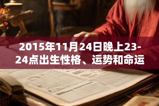 2015年11月24日晚上23-24点出生性格、运势和命运