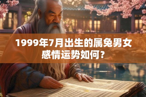 1999年7月出生的属兔男女感情运势如何？