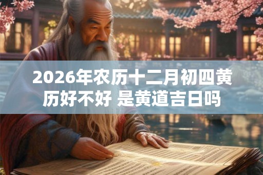 2026年农历十二月初四黄历好不好 是黄道吉日吗