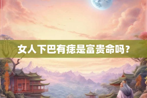 女人下巴有痣是富贵命吗？