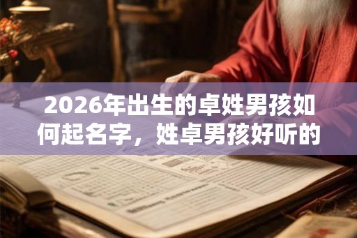 2026年出生的卓姓男孩如何起名字，姓卓男孩好听的名字