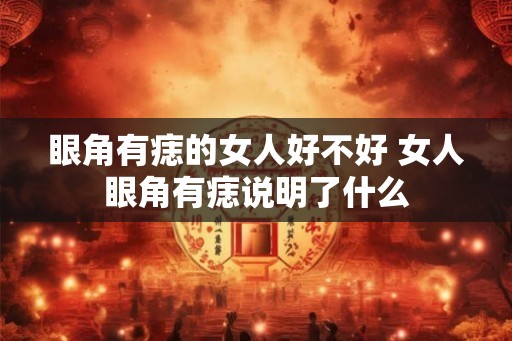 眼角有痣的女人好不好 女人眼角有痣说明了什么