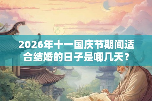 2026年十一国庆节期间适合结婚的日子是哪几天？