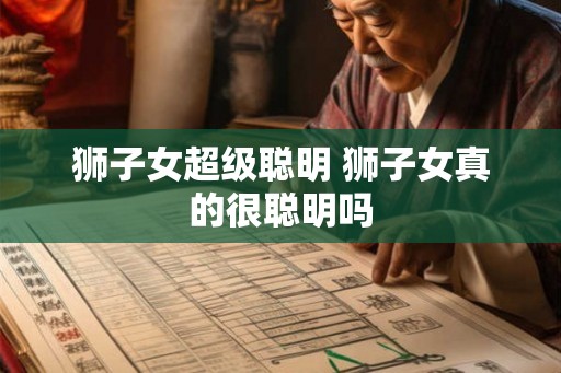 狮子女超级聪明 狮子女真的很聪明吗