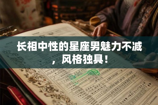 长相中性的星座男魅力不减，风格独具！