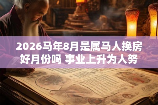 2026马年8月是属马人换房好月份吗 事业上升为人努力