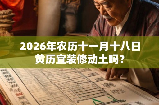 2026年农历十一月十八日黄历宜装修动土吗？