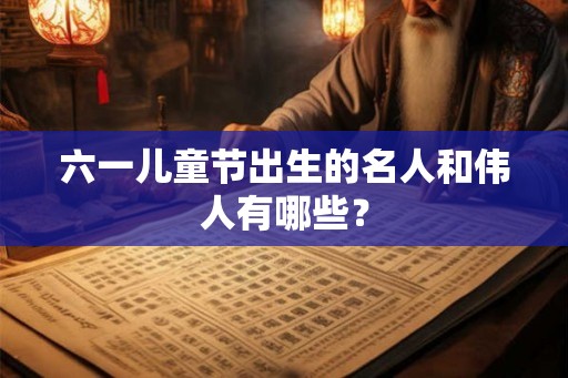 六一儿童节出生的名人和伟人有哪些？