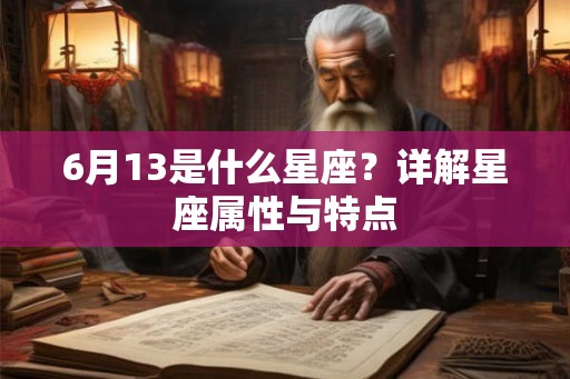 6月13是什么星座？详解星座属性与特点