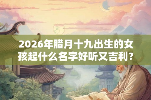 2026年腊月十九出生的女孩起什么名字好听又吉利？