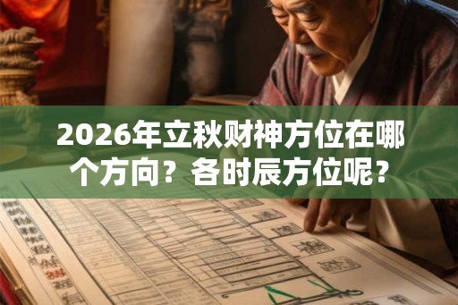 2026年立秋财神方位在哪个方向?各时辰方位呢? 2026年立秋财神方位在哪个方向?各时辰方位呢?