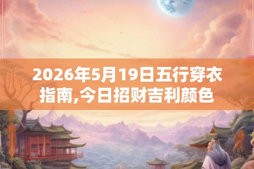 2026年5月19日五行穿衣指南,今日招财吉利颜色